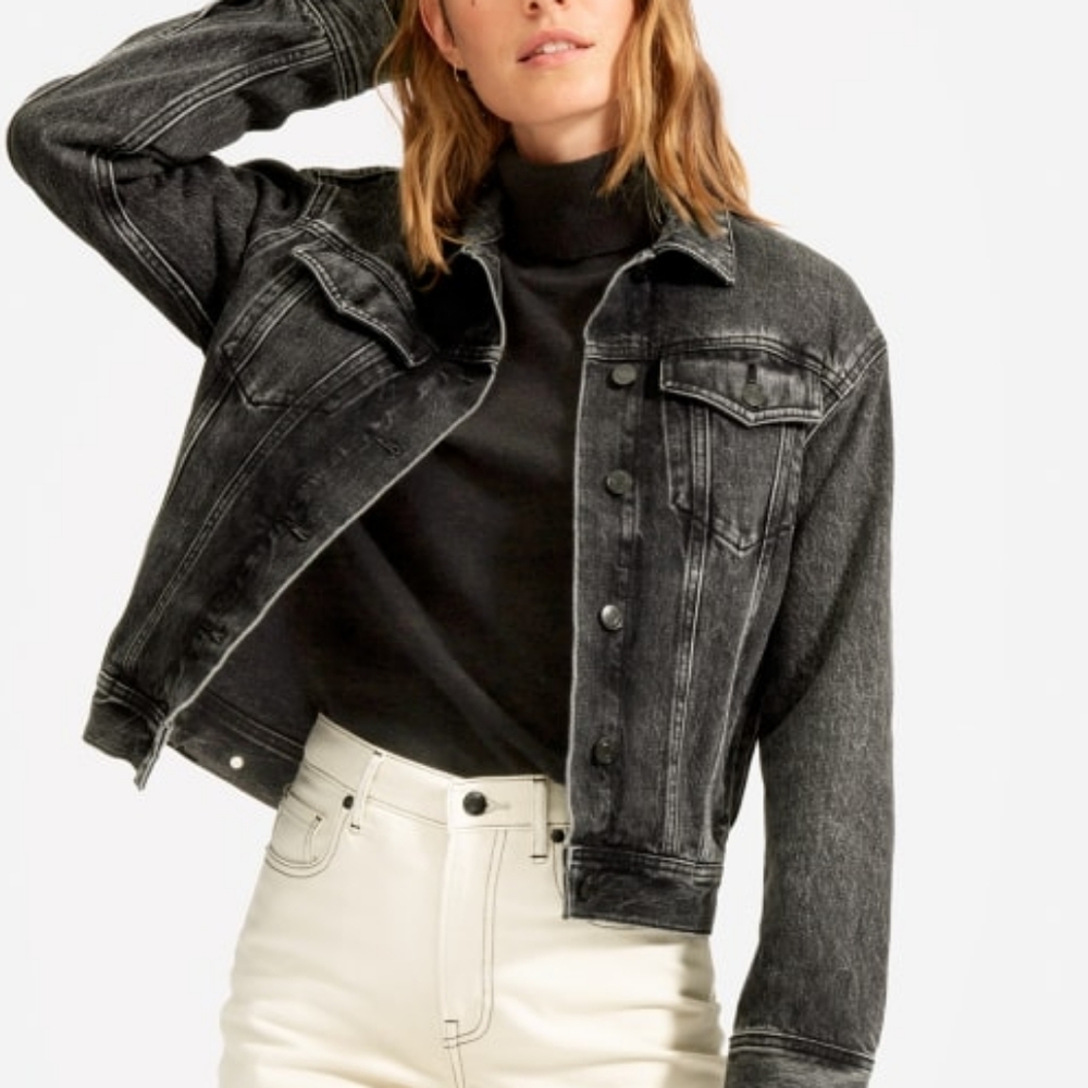 NWT Everlane black denim jacket